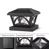 Solar Flame Light x2 2 Pack Outdoor Post Deck Fence Cap