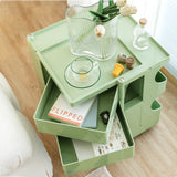 Trolley Mobile Storage Trolley Storage 3 Tier Drawer Cart Shelf Mobile Green