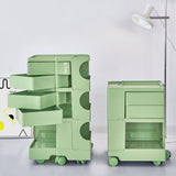 Trolley Mobile Storage Trolley Storage 3 Tier Drawer Cart Shelf Mobile Green