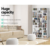 Storage Adjustable Book Storage Shelf Rack Unit - White