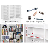 Storage Adjustable Book Storage Shelf Rack Unit - White