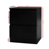 Bedside Tables Drawers Side Table Bedroom Furniture Nightstand Black Lamp stand