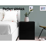 Bedside Tables Drawers Side Table Bedroom Furniture Nightstand Black Lamp stand