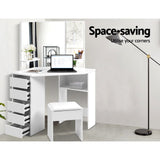 Mirror And Storage Dressing Table, Mirror and Stool White Makeup Tables Make up Mirrors