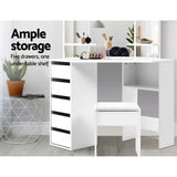 Mirror And Storage Dressing Table, Mirror and Stool White Makeup Tables Make up Mirrors