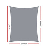 Shade Sun Shade Sail Cloth 5x6m Shadecloth Outdoor Canopy Rectangle 280gsm 5x6m