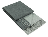 Throw blanket Quality Blend Wool Merino Cashmere - Charcoal - 200 x 140 cm - See Details