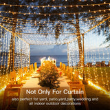 Curtain with lights 8 Modes and Remote Control for Decorations