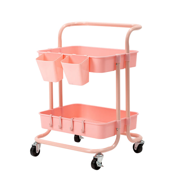 Trolley Cart storage 2 Tier Rack Organiser home or business trolley