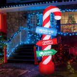 Christmas Decor with Led Christmas Inflatable 240cm Inflatable Candy Pole