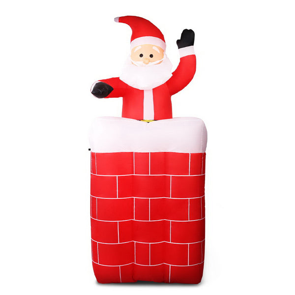 Christmas Decor LED Christmas Santa Inflatable 180cm Tall with Santa