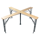 Foldable Table Practical Wood And Steel  (w)