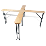 Foldable Table Practical Wood And Steel  (w)