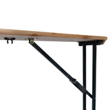 Foldable Table Practical Wood And Steel  (w)