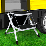 Ladder Caravan Double Folding Caravan Step Portable (idro)