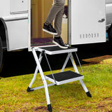 Ladder Caravan Double Folding Caravan Step Portable (idro)